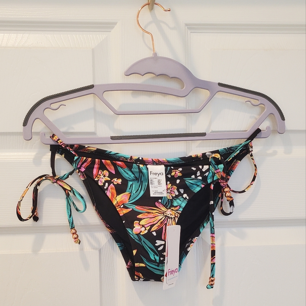 NWT Freya Wild Daisy Side Tie Bikini Bottoms - XS